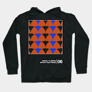 Justice vs Simian / Minimalist Graphic Artwork Design Hoodie